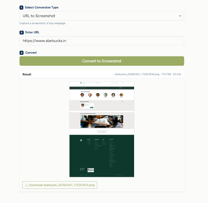 URL to Screenshot img